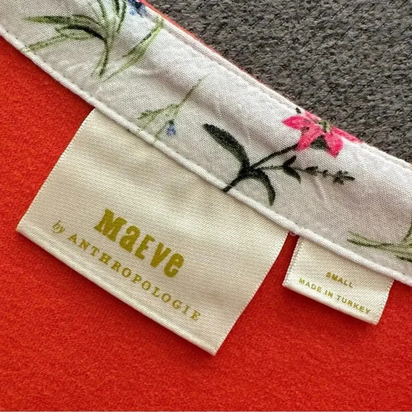 Anthropologie MAEVE Striped Button Top Boat Neck Small - Picture 3 of 9